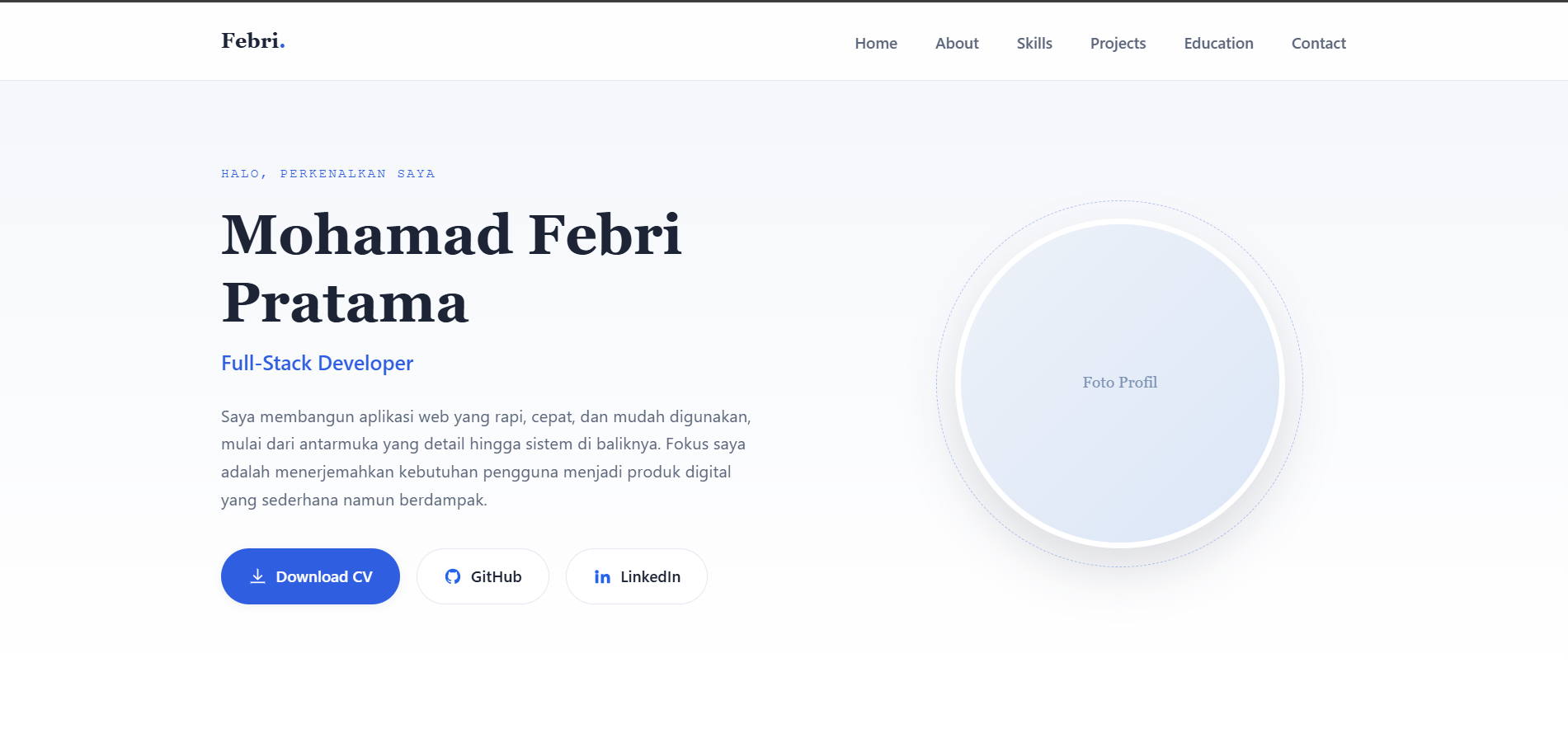 Tampilan proyek Task Manager App